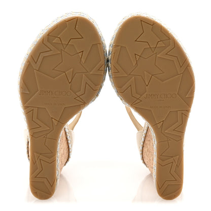 Jimmy Choo Lambskin Cork Dakota 120 Wedge Sandals 35 Off White 6 of 8