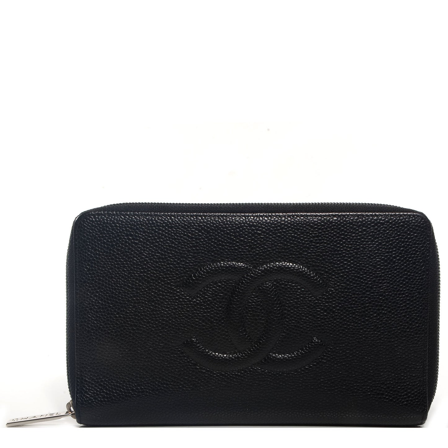 Caviar Timeless Travel Zip Wallet Black