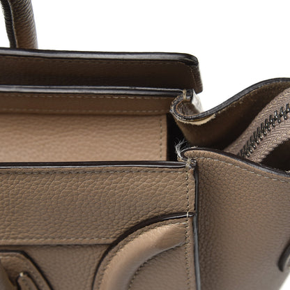 Celine Drummed Calfskin Micro Luggage Dune 12 of 21