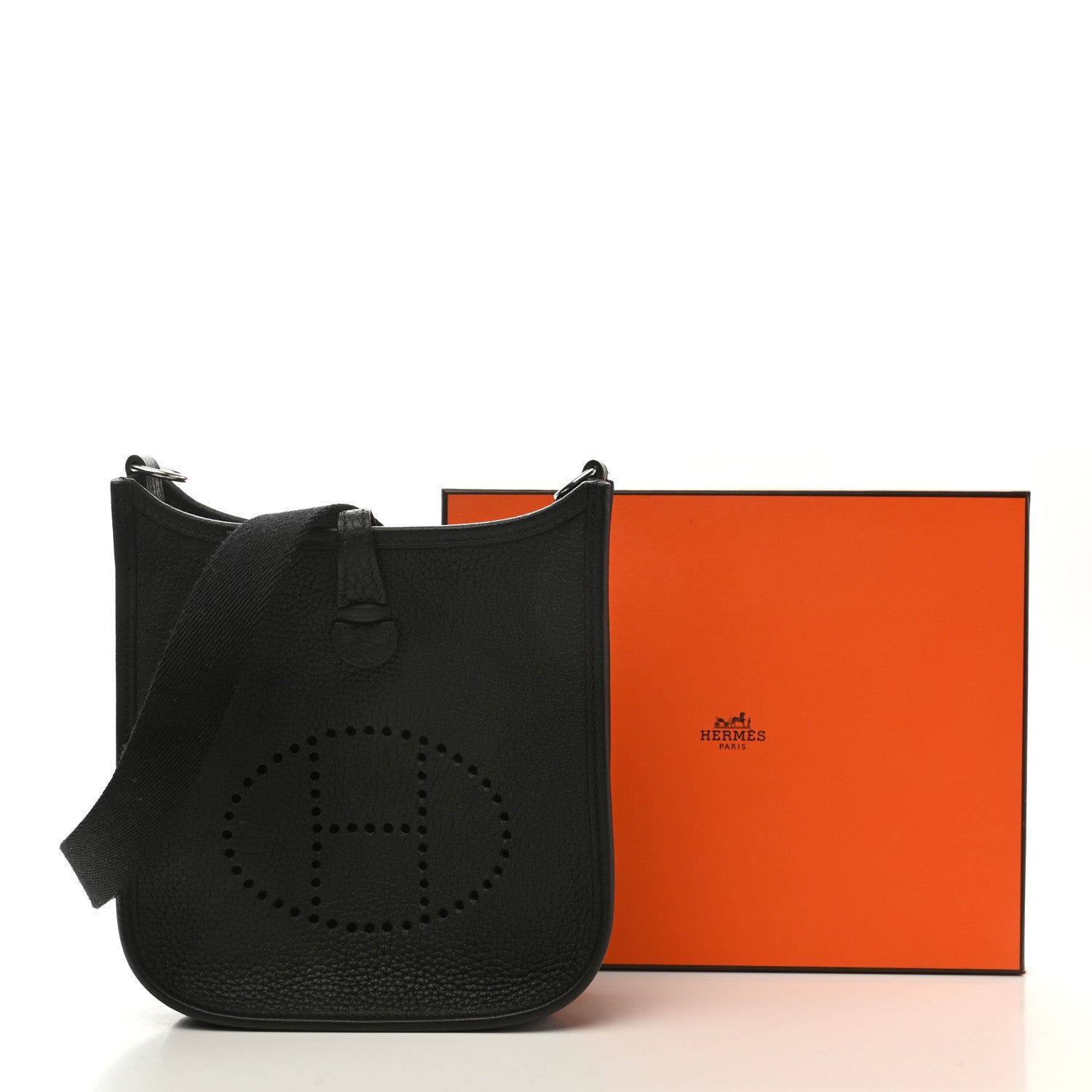 Hermes Taurillon Clemence Evelyne TPM Black 11 of 11