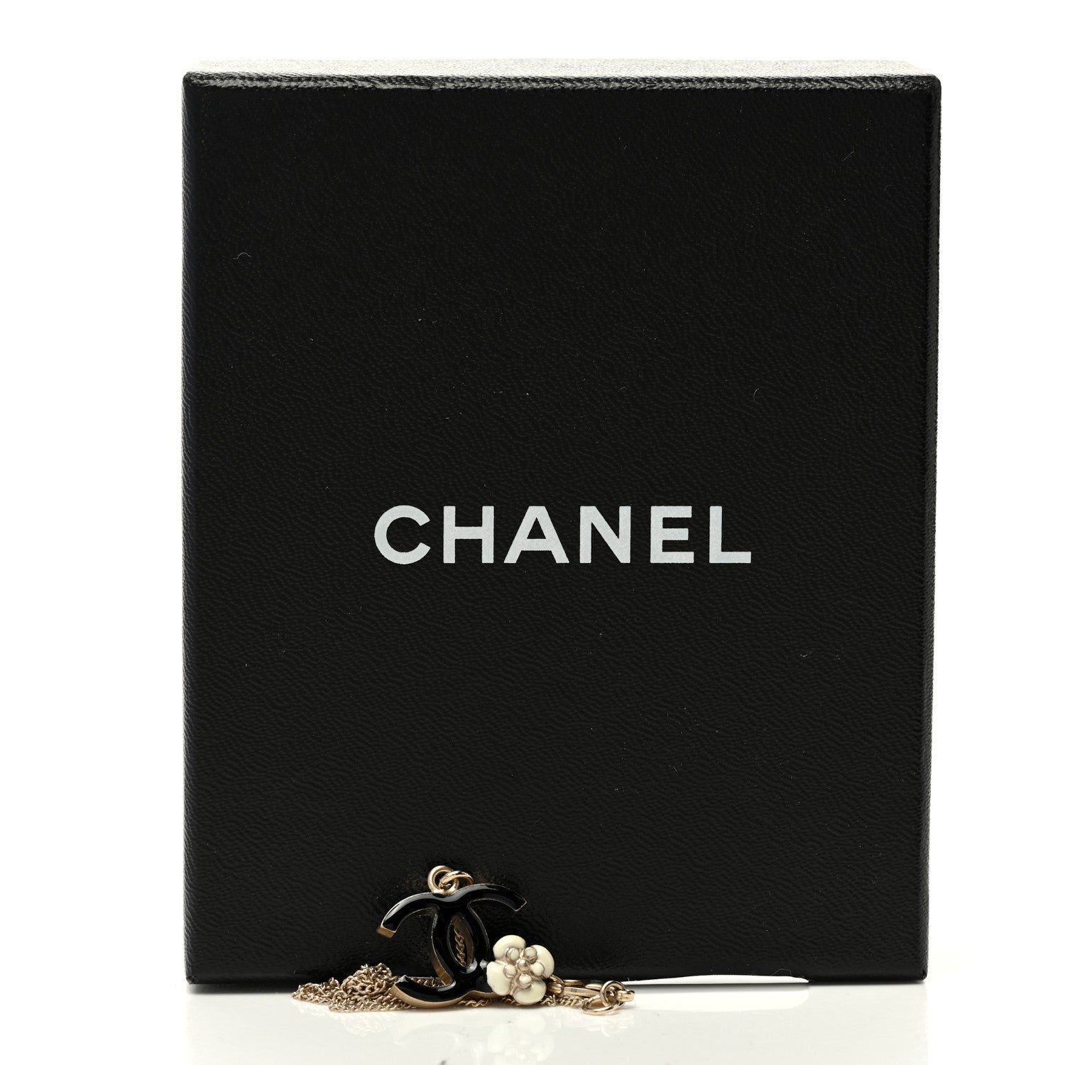 Chanel Enamel CC Camelia Necklace Gold Black 6 of 6