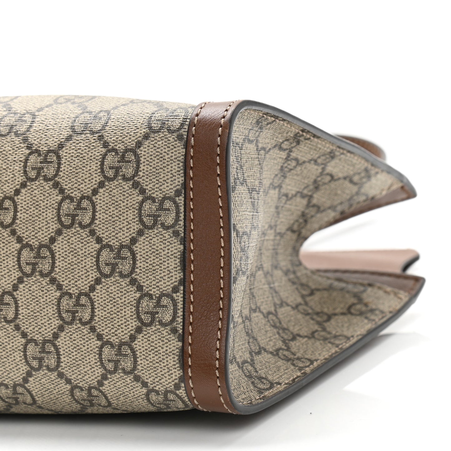 GG Supreme Monogram Calfskin Small Padlock Tote Beige Ebony Tuscany