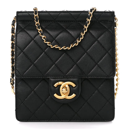 Chanel Goatskin Quilted Chic Pearls Flap Black 1 of 11