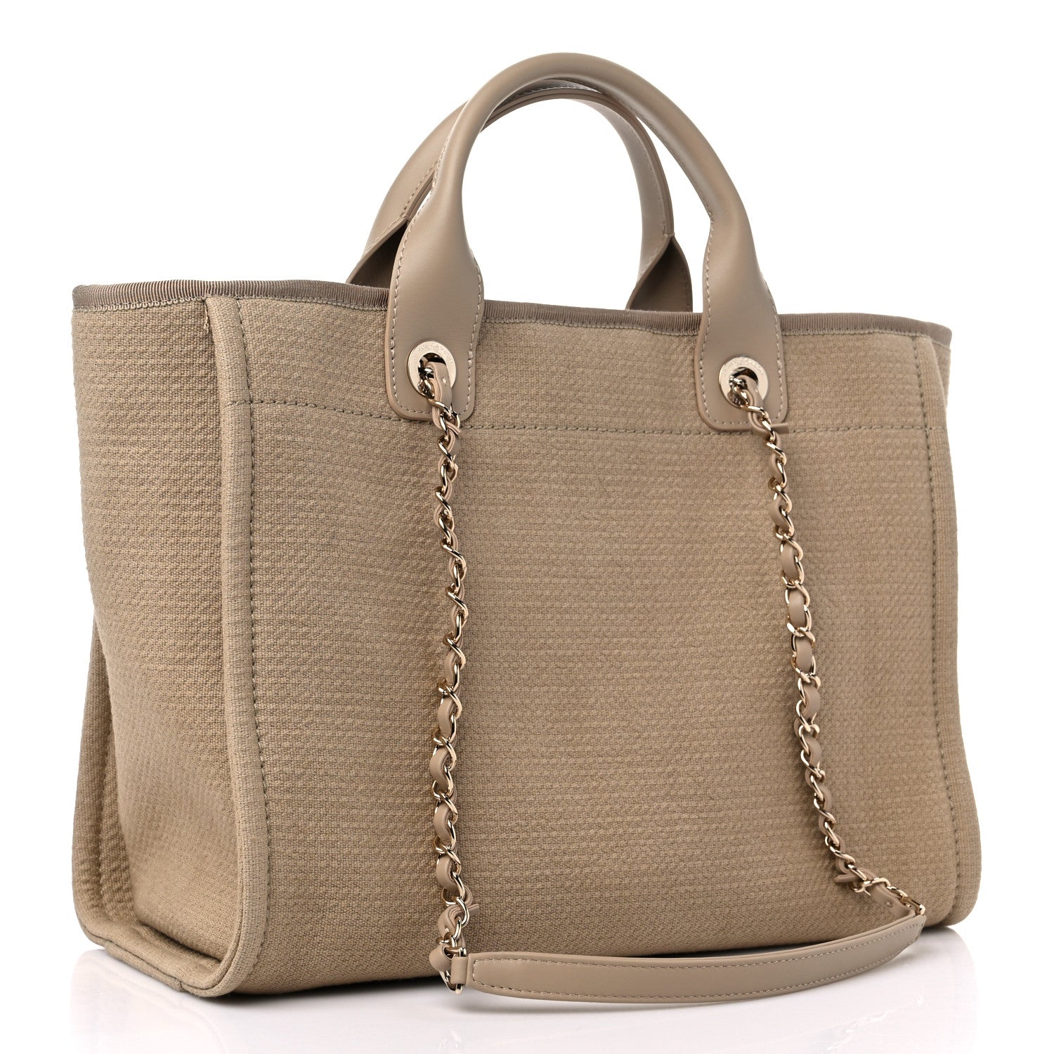 Chanel Mixed Fibers Small Deauville Tote Beige 3 of 9