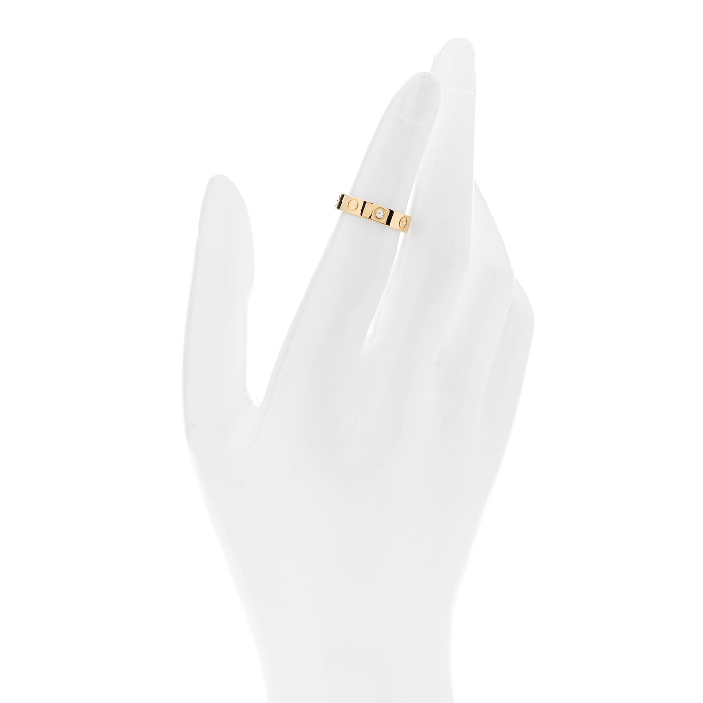 18K Yellow Gold Diamond 4mm LOVE Wedding Band Ring 47 4