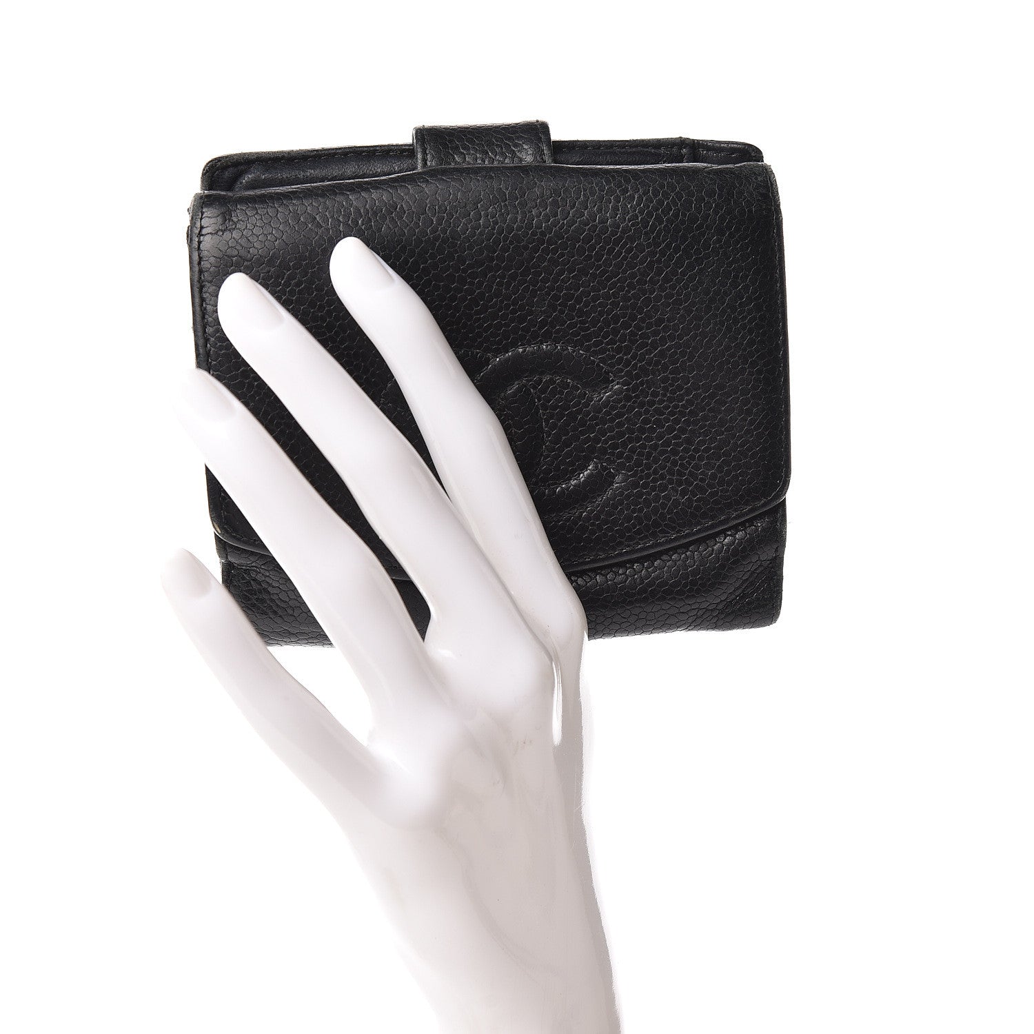 Chanel Caviar Timeless CC Compact French Wallet Black 2 of 20