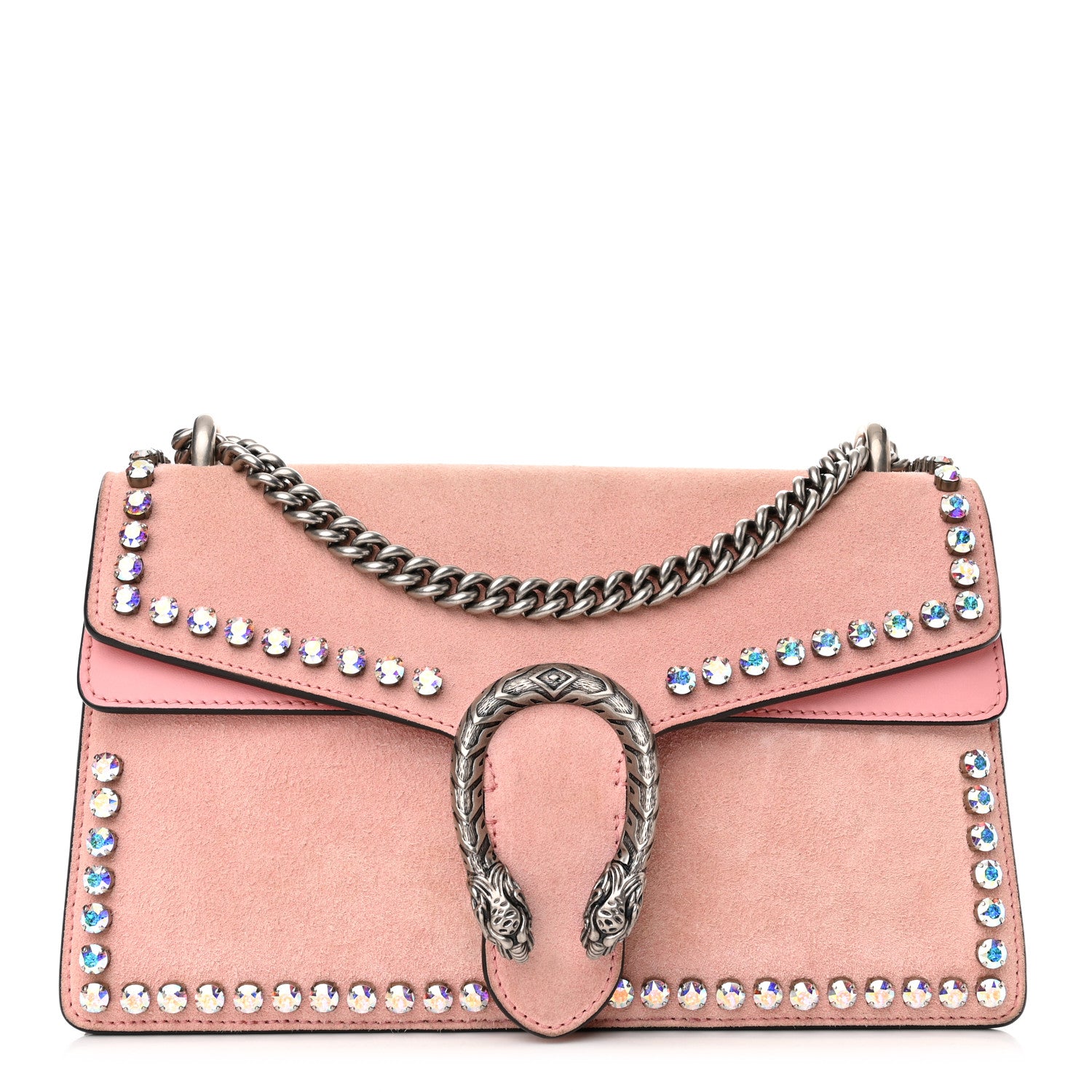 Gucci Suede Crystal Small Dionysus Shoulder Bag Peonia 1 of 14