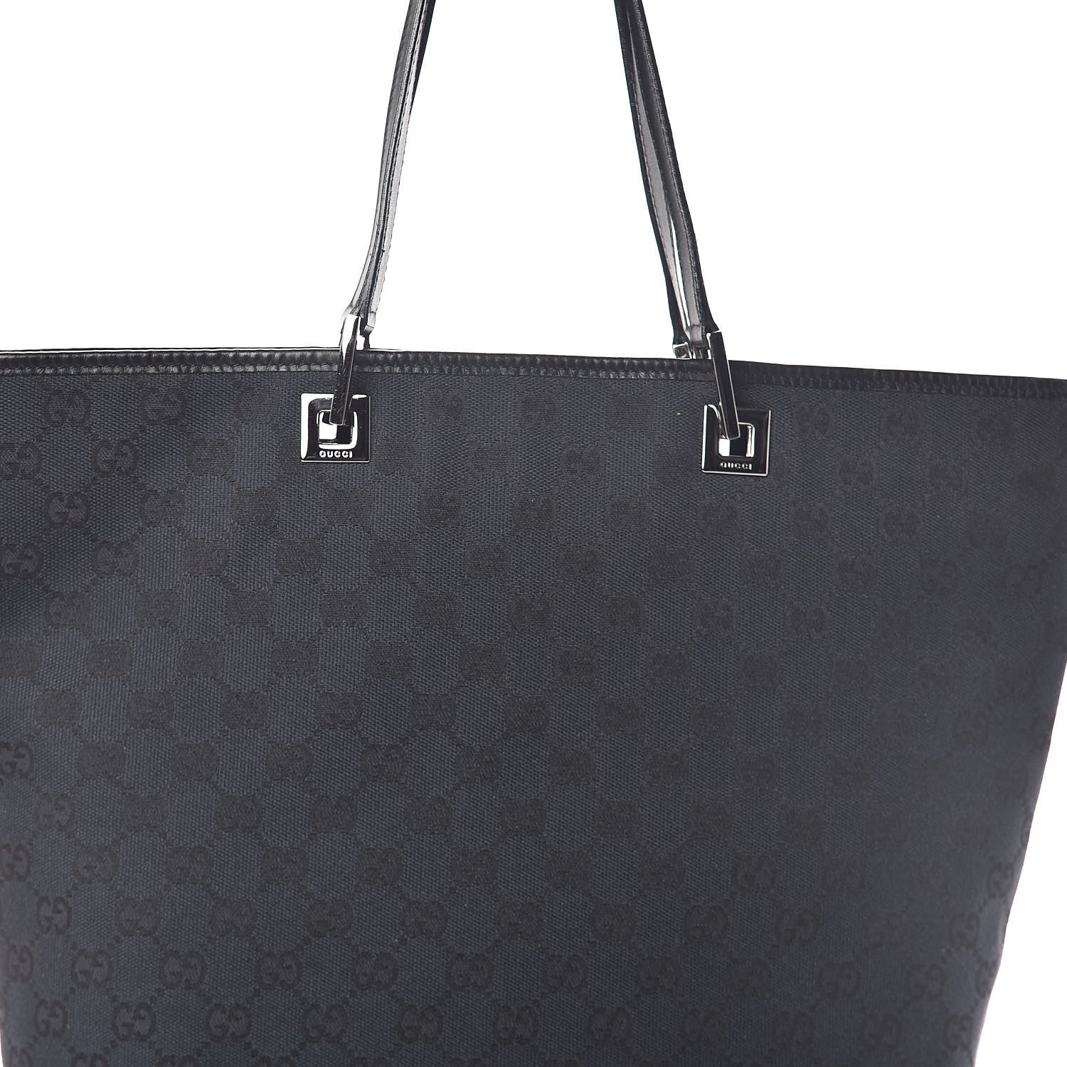 Gucci Monogram Large Bucket Tote Black 7 of 9