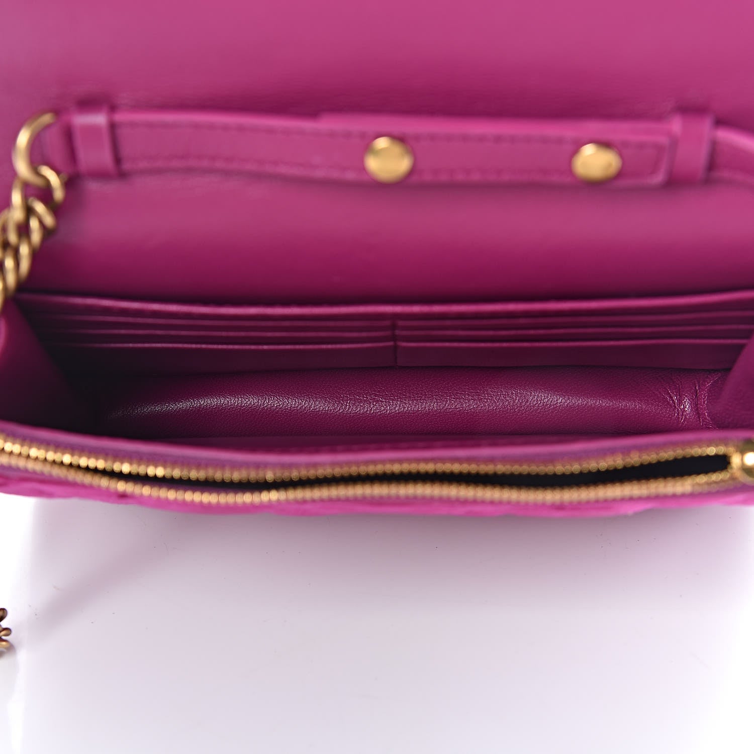 Balenciaga Crushed Velvet Crystal Mattress Quilted BB Wallet On Chain Fuchsia 5 of 9