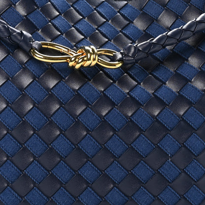 Bottega Veneta Nappa Intrecciato Denim Medium Andiamo Shoulder Bag Abyss Indigo 8 of 10