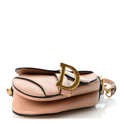 Christian Dior Goatskin Micro Saddle Bag Rose Des Vents 8 of 9