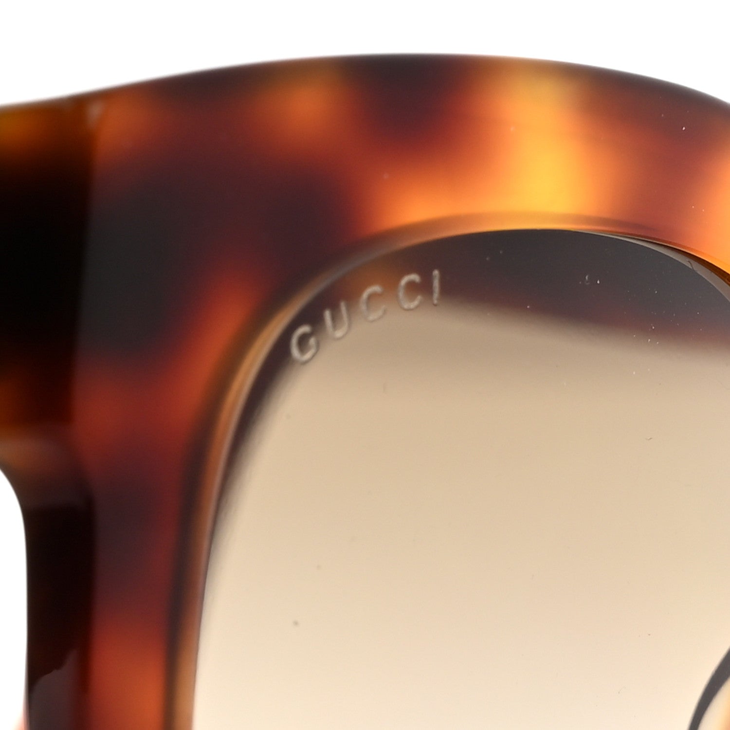 Gucci Round Frame Star Sunglasses GG0208S Tortoise 7 of 8