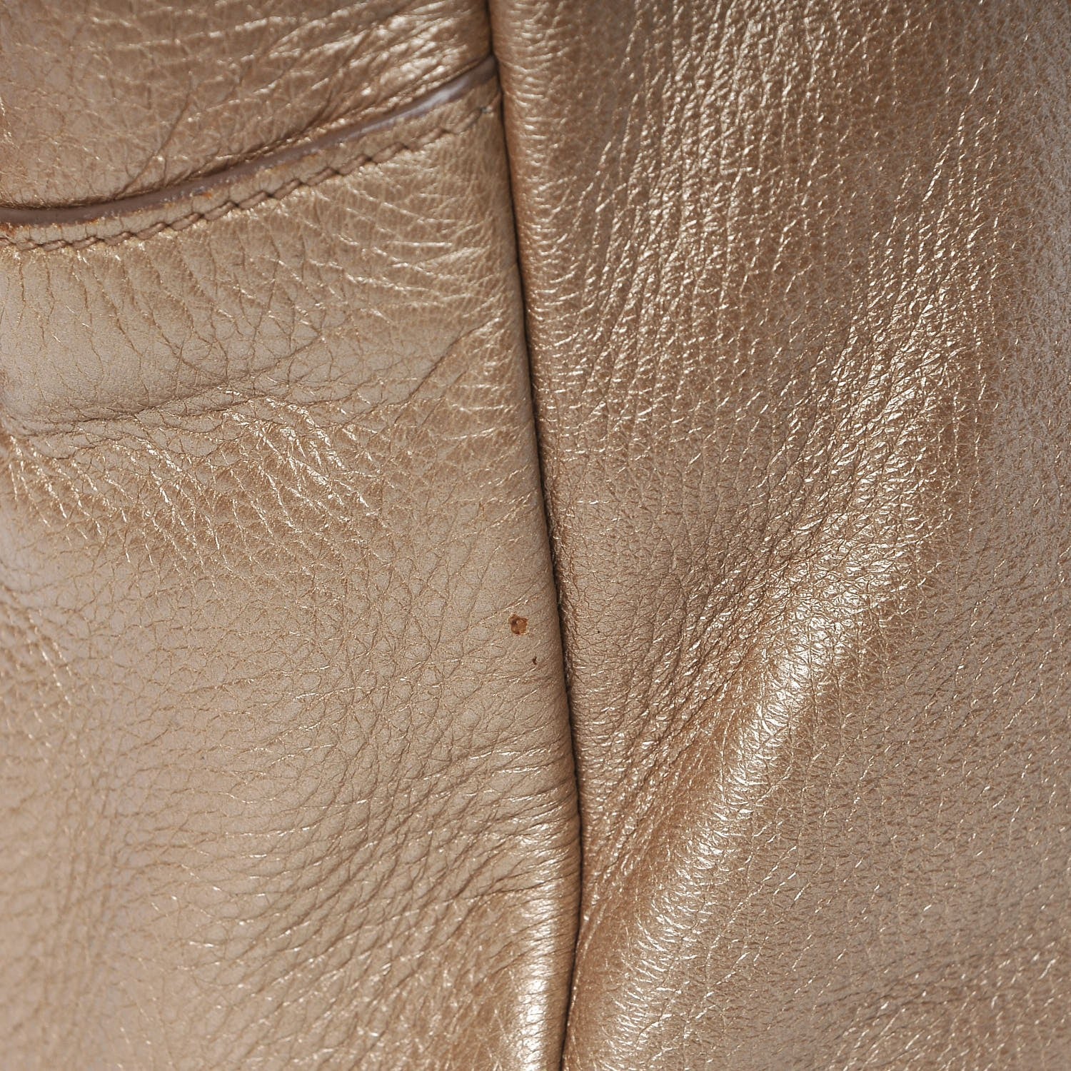 Prada Metallic Vitello Daino Bauletto Gold 15 of 17
