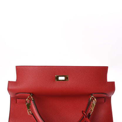 Hermes Epsom Kelly Sellier 32 Rouge Casaque 15 of 39