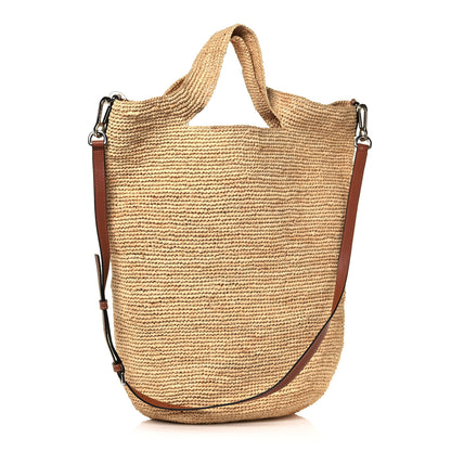 Loewe Raffia Paula's Ibiza Slit Tote Bag Natural Tan 3 of 11