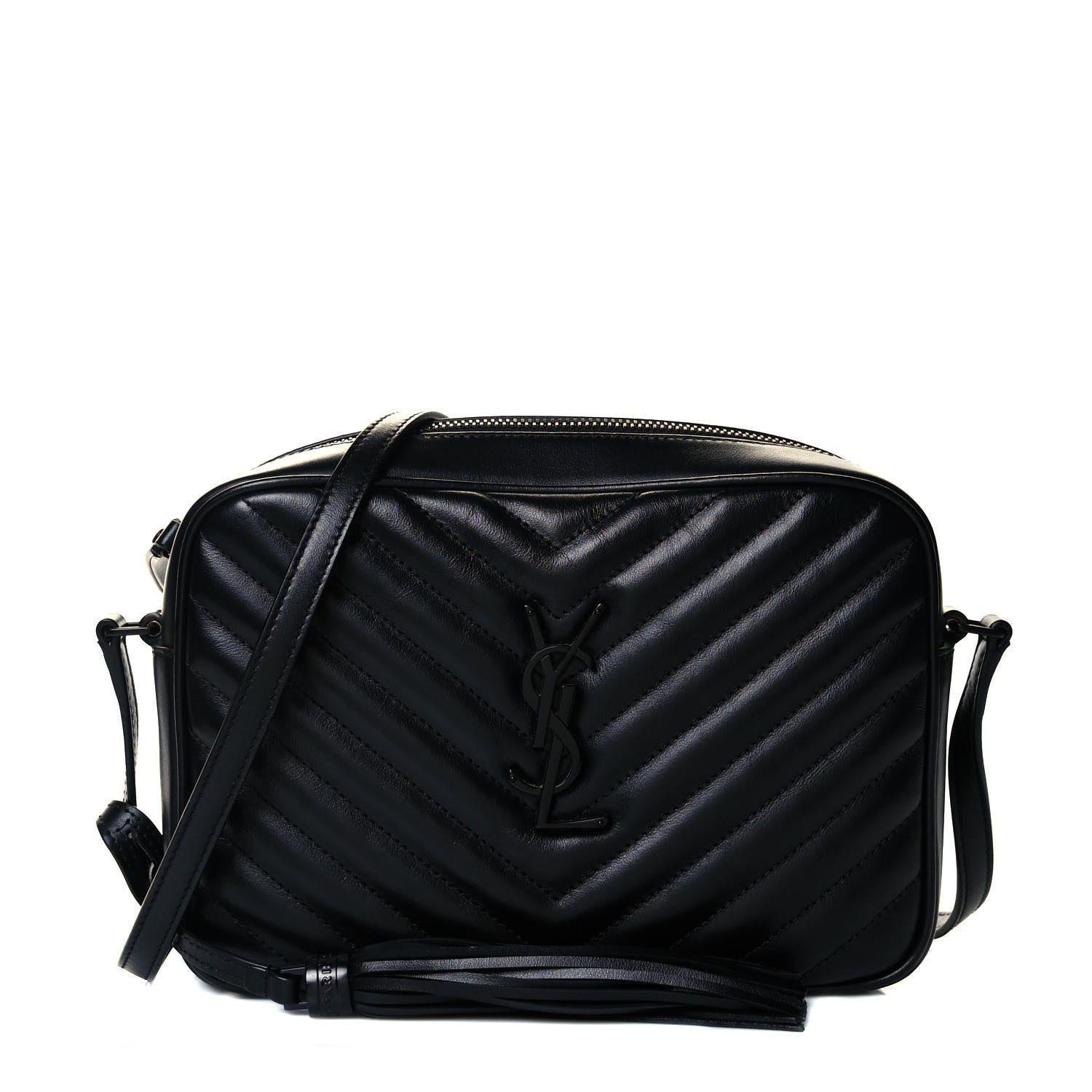 Saint Laurent Calfskin Matelasse Monogram Lou Camera Bag Black 1 of 10