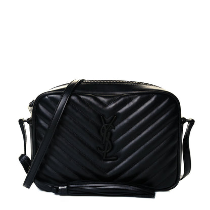Saint Laurent Calfskin Matelasse Monogram Lou Camera Bag Black 1 of 10