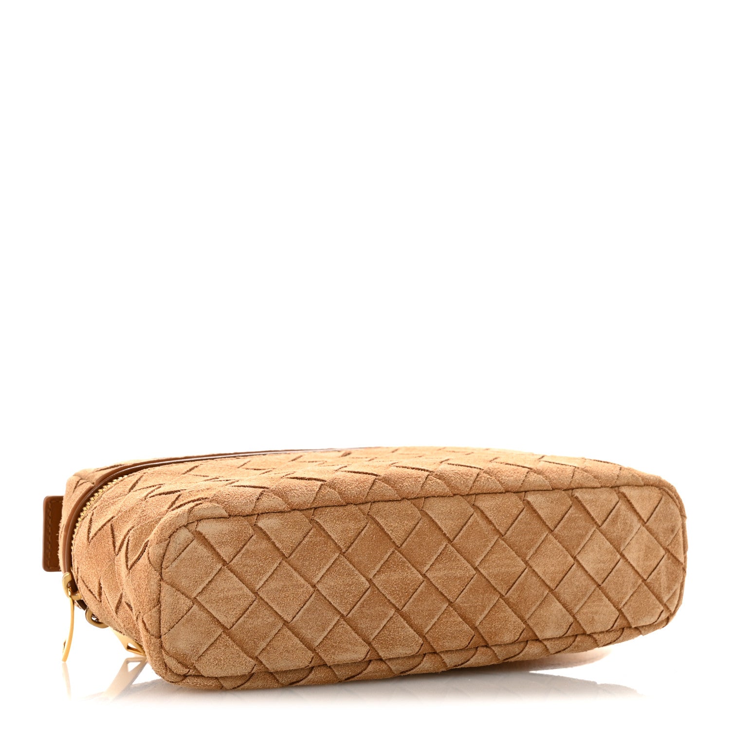 Bottega Veneta Suede Intrecciato Bang Bang Vanity Case Amber 4 of 12