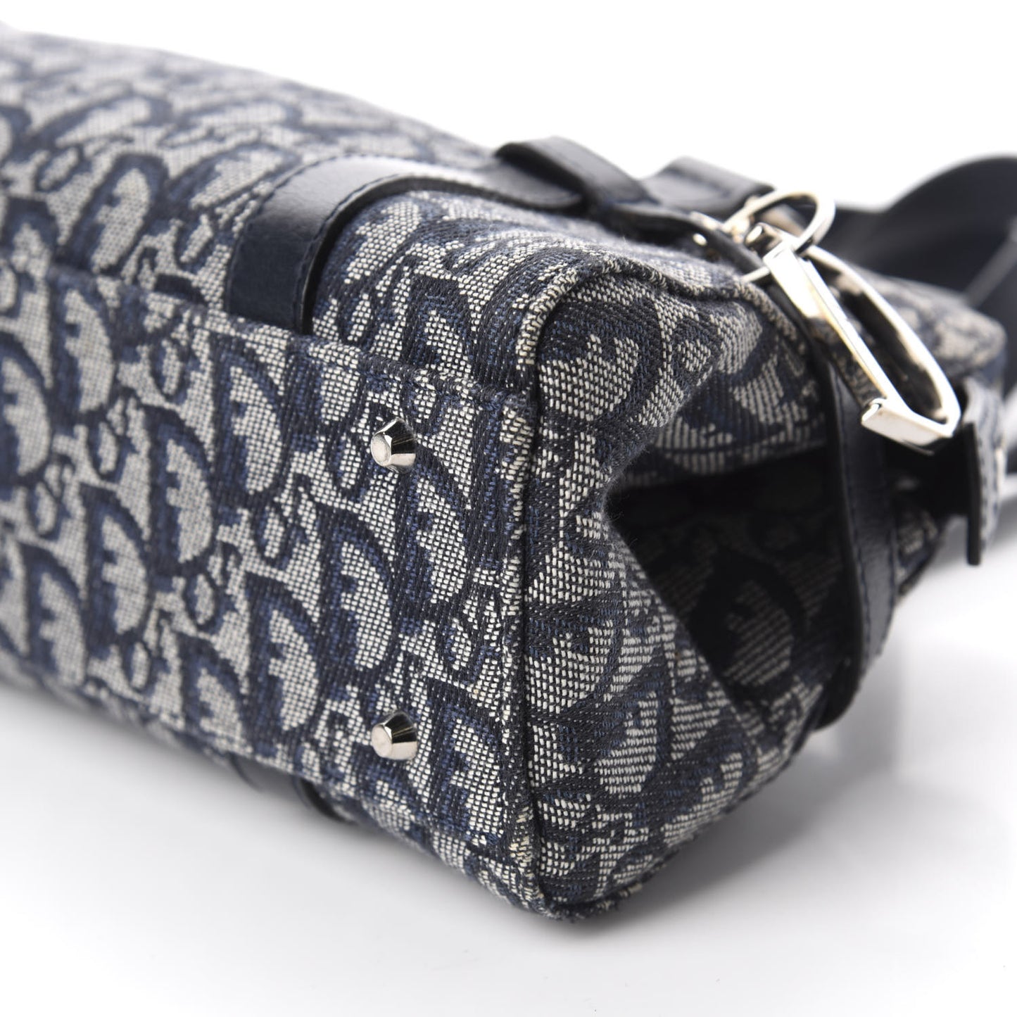 Denim Monogram Charms Shoulder Bag Blue