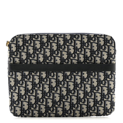 Christian Dior Oblique Pouch Clutch Blue 1 of 8