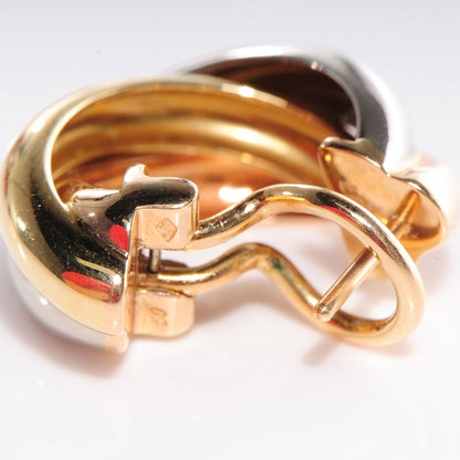 Cartier 18K Pink Yellow White Gold Small Trinity Earrings 7 of 9