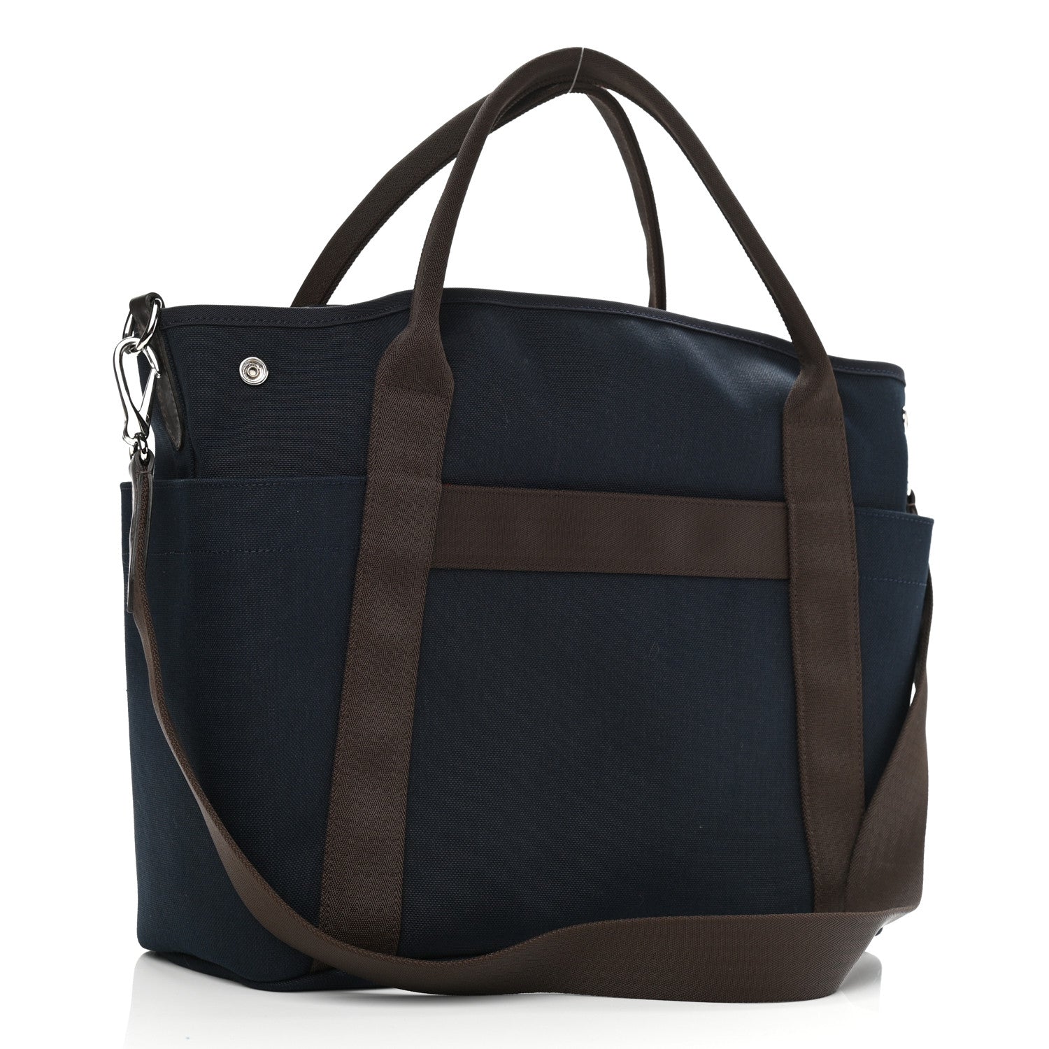 Hermes Toile Sac De Pansage Groom Bleu Navy Feu 4 of 13