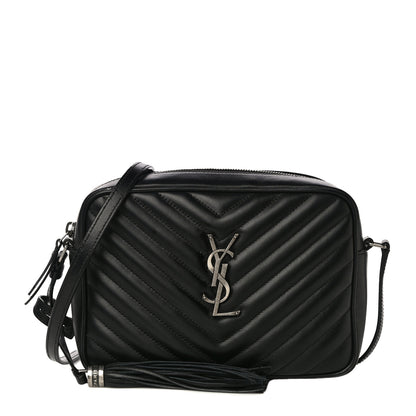 Saint Laurent Calfskin Matelasse Monogram Lou Camera Bag Black 1 of 10