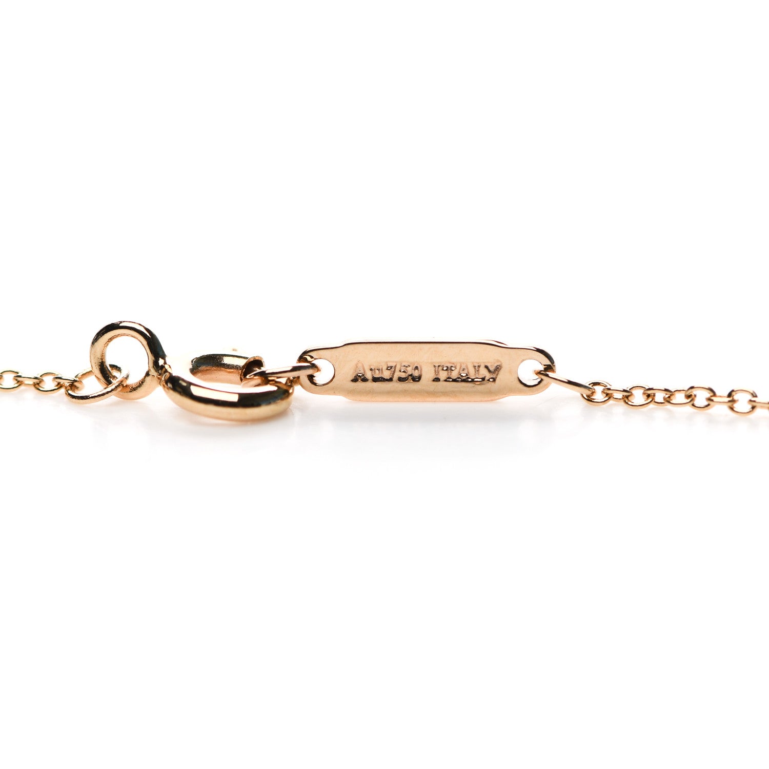 Tiffany 18K Rose Gold Diamond Small T Smile Pendant Necklace 4 of 6