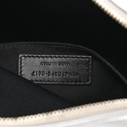 Saint Laurent Metallic Calfskin Monogram Small Lou Camera Bag Silver 7 of 14