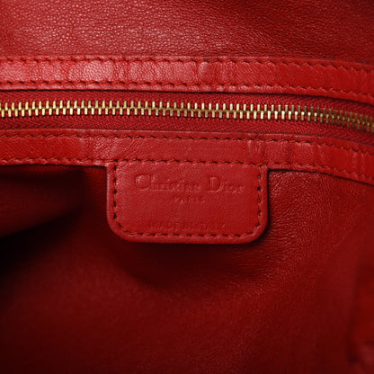 Christian Dior Lambskin Woven Dior Soft Hobo Rouge Moyen 8 of 13