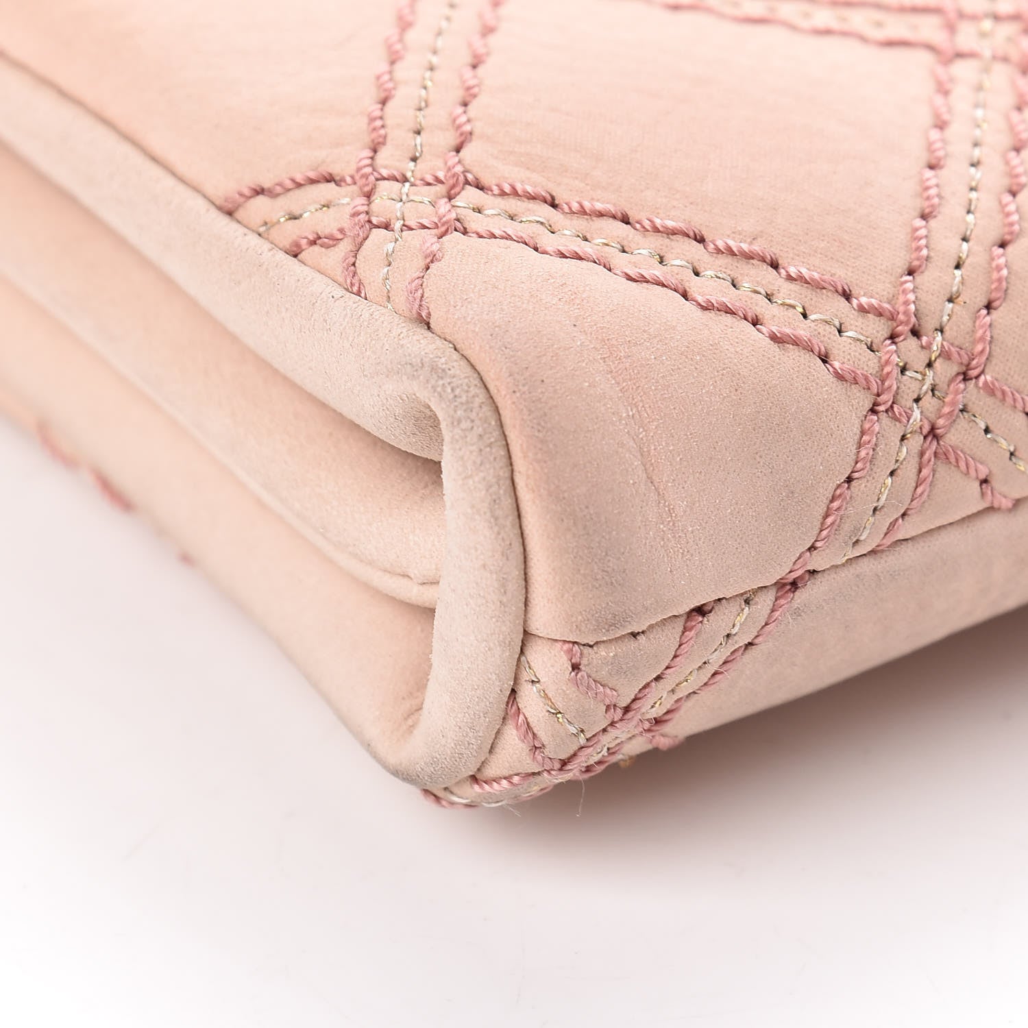 Chanel Calfskin Triple Stitched Medium Flap Pink 9 of 16