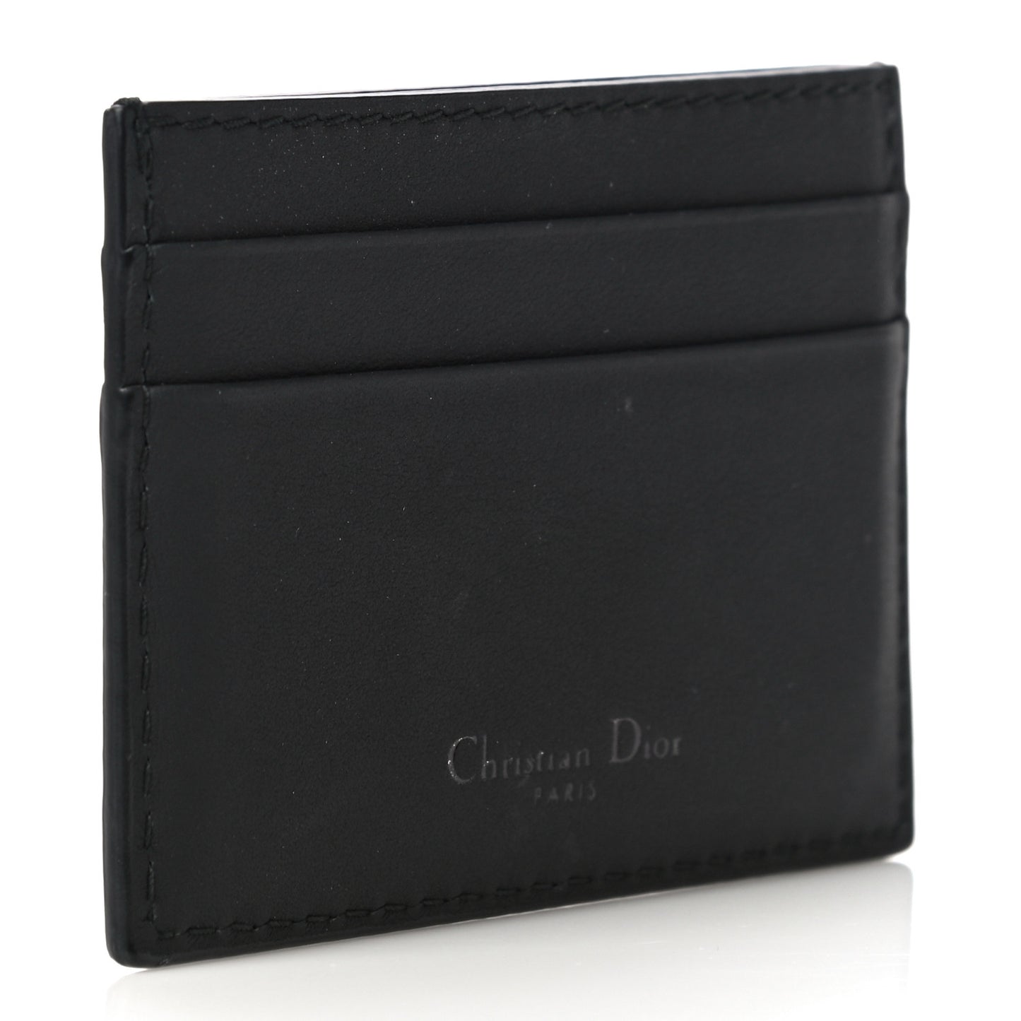 Calfskin D-Fence Card Holder Black