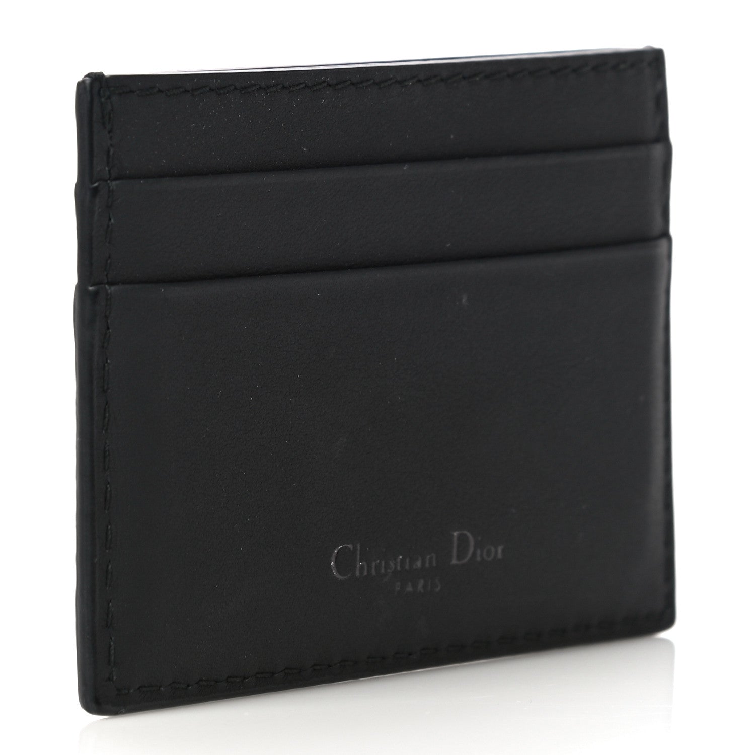 Christian Dior Calfskin D-Fence Card Holder Black 3 of 10