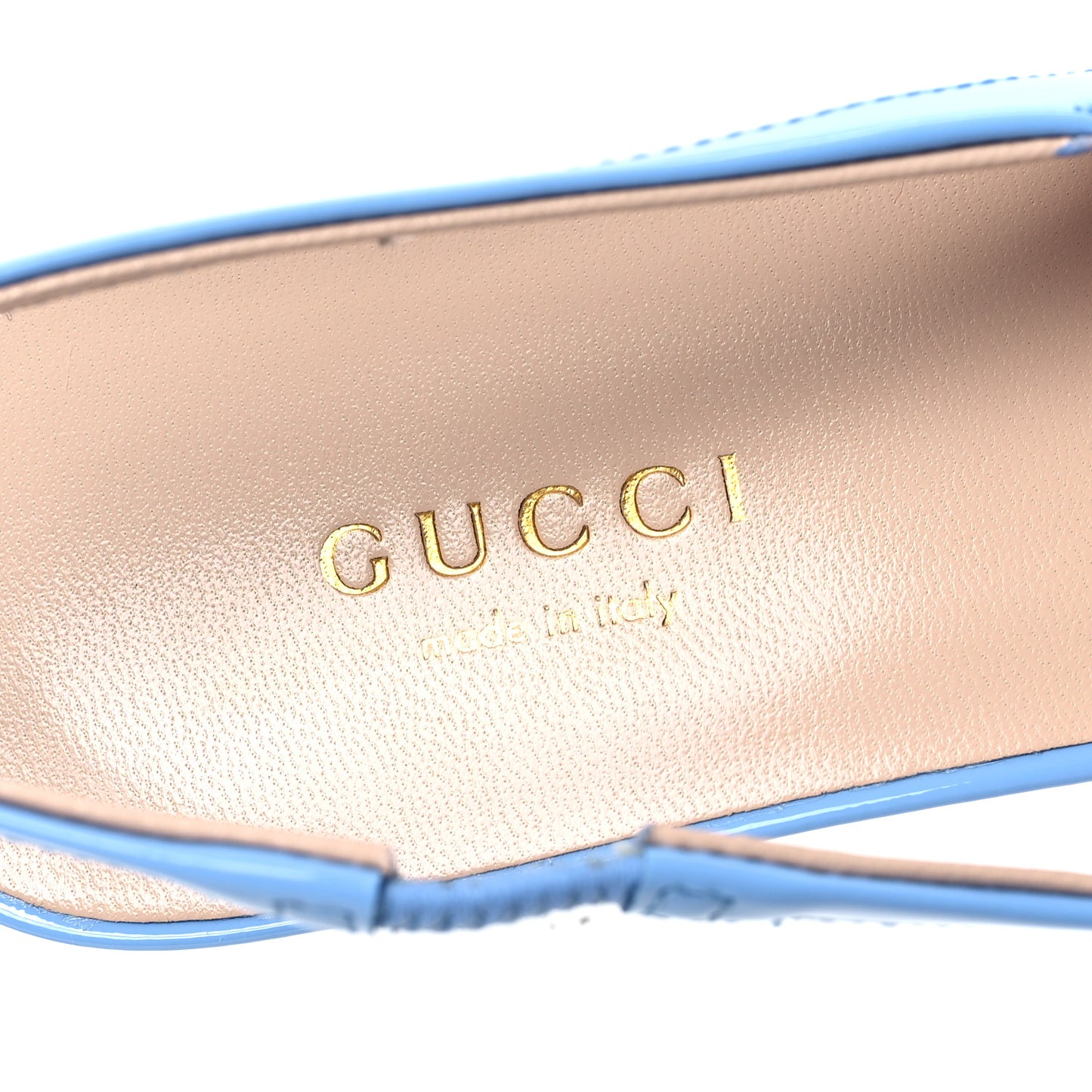Vernice Crystal Horsebit Charlotte 42mm Slingback Pumps 37 Glacial Blue