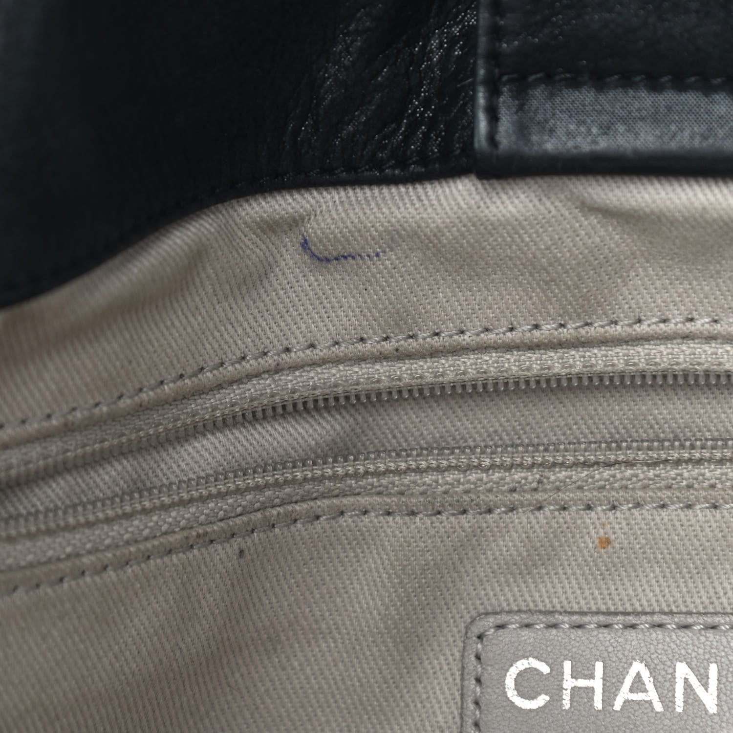 Chanel Iridescent Calfskin Stitched CC Shopping Tote Black 8 of 12