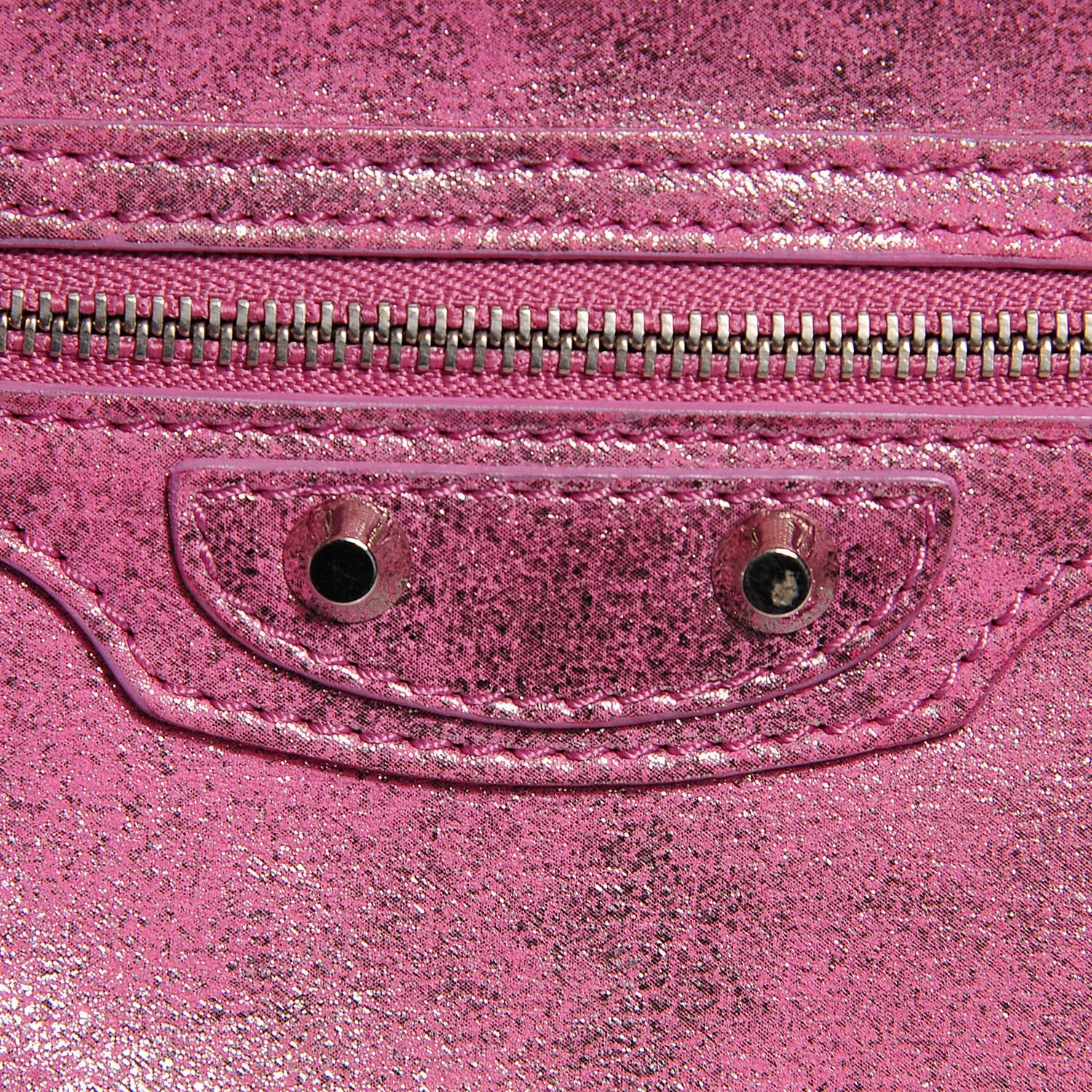Balenciaga Metallic Calfskin Milkyway Papier A4 Tote Fuchsia 9 of 9