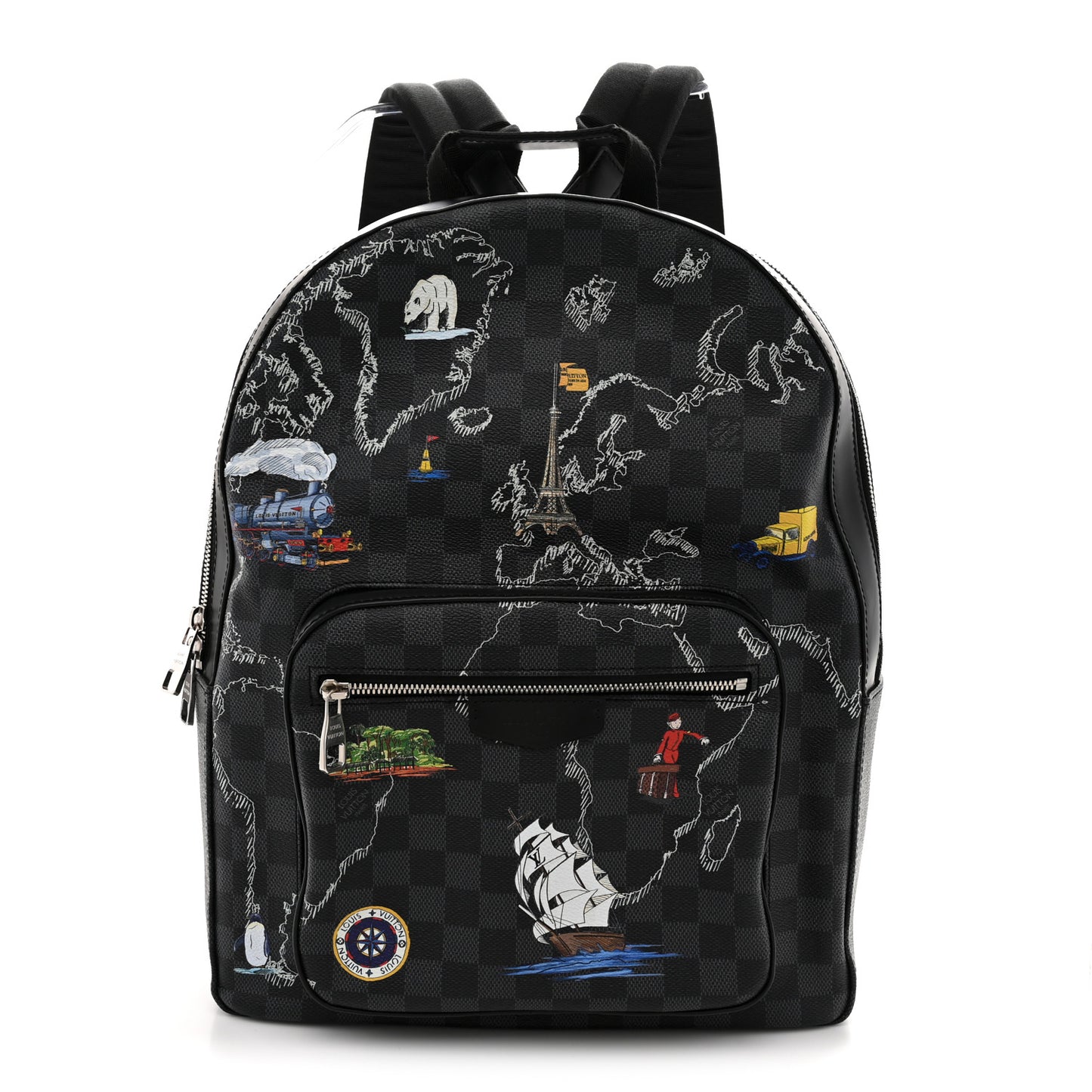 Damier Graphite World Map Josh Backpack