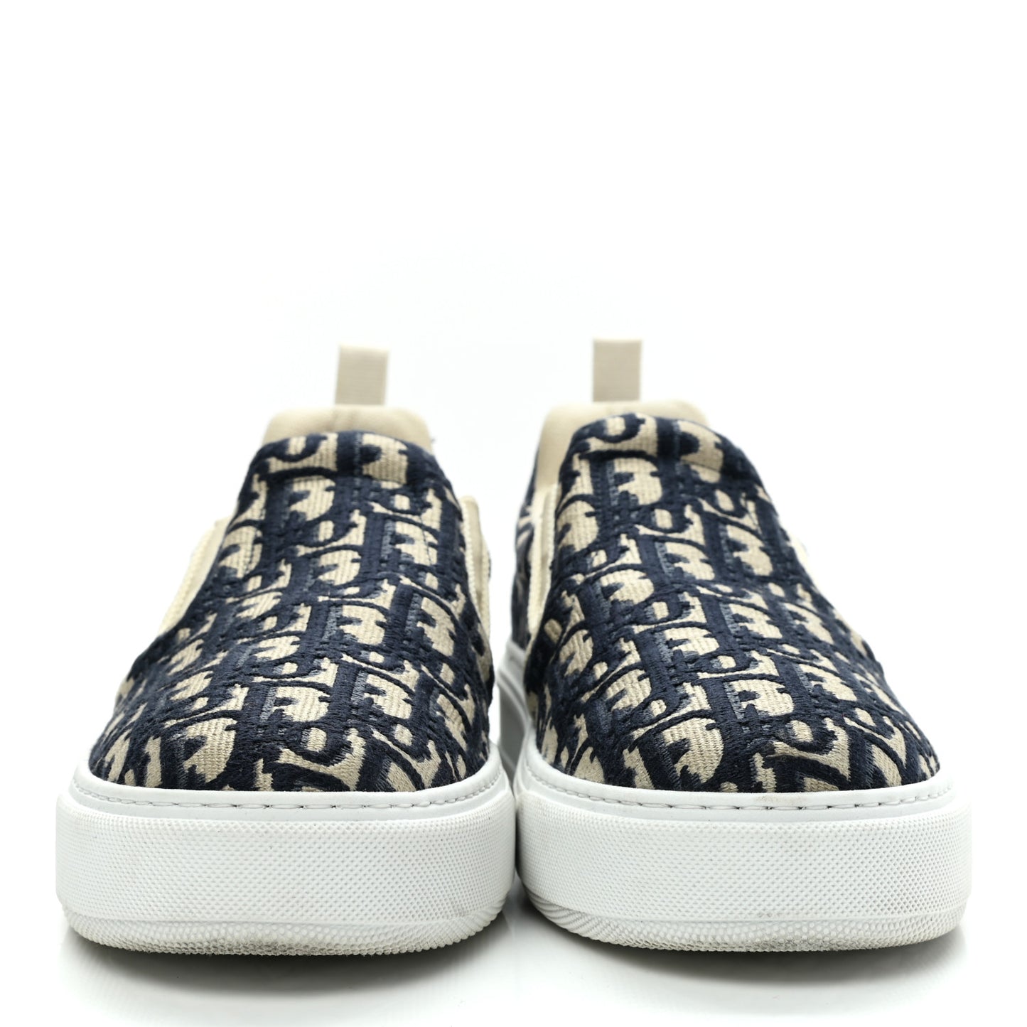 Canvas Oblique Embroidered Womens Solar Slip On Sneakers 41 Deep Blue