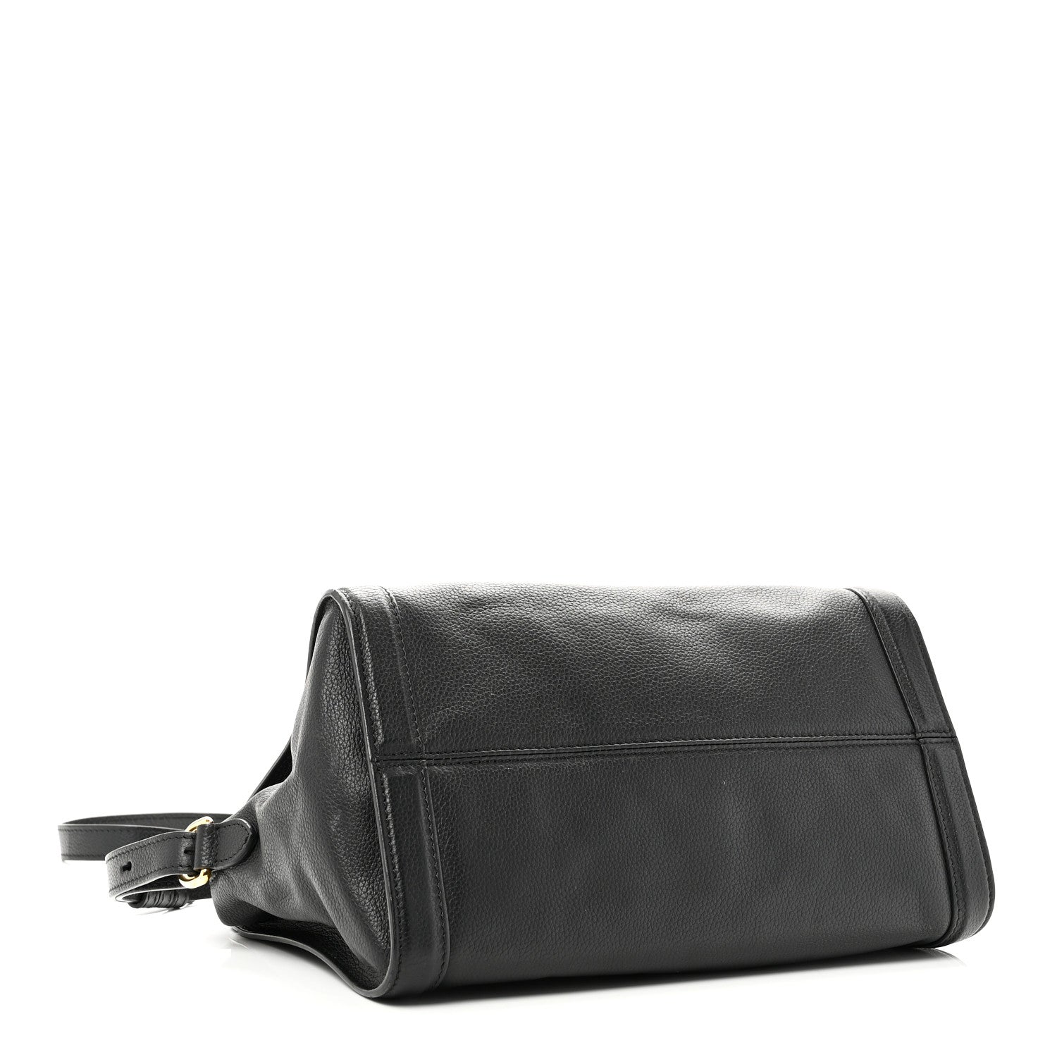 Alexander McQueen Pebbled Calfskin Small Skull Padlock Zip Around Tote Black 4 of 10