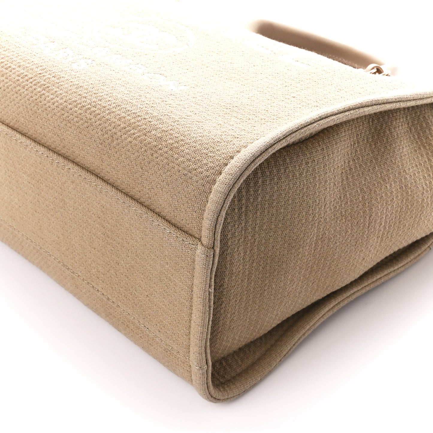 Mixed Fibers Small Deauville Tote Beige