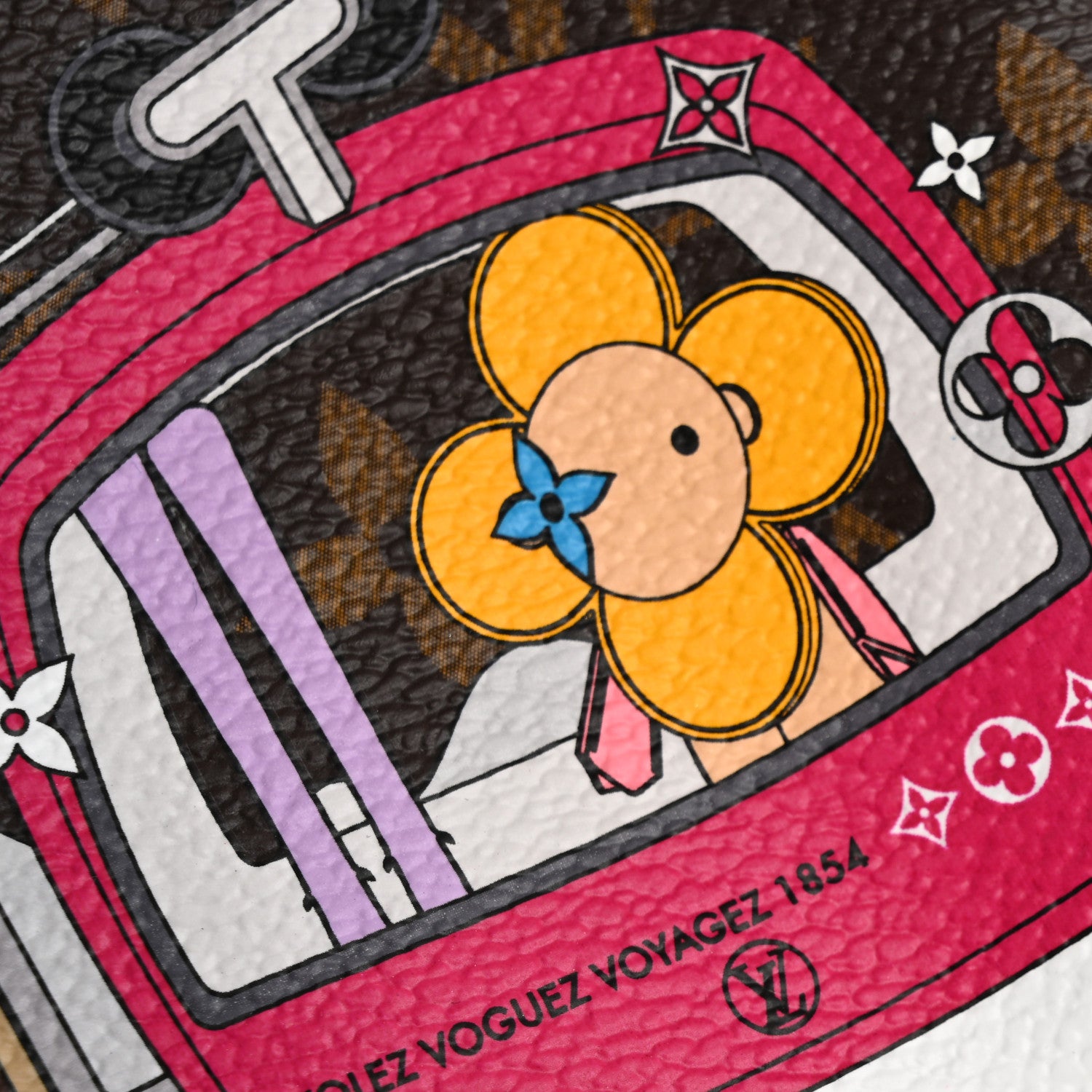 Louis Vuitton Monogram 2019 Christmas Animation Mini Courchevel Pochette Accessories Fuchsia 10 of 11