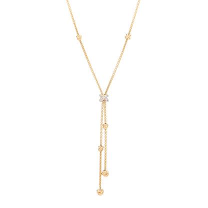 David Yurman 18K Yellow Gold Diamond Petite Helena Y Necklace 1 of 4