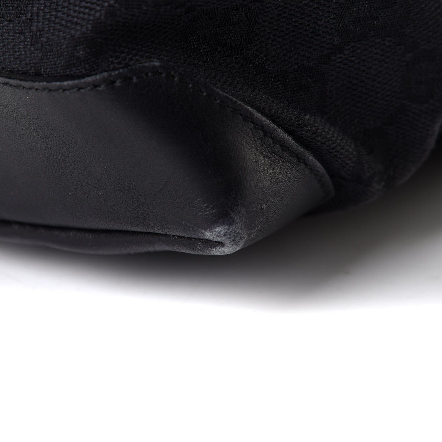 Nylon Calfskin Monogram Tall Tote Black