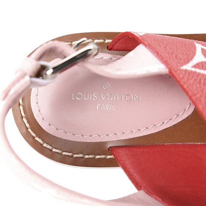 Louis Vuitton Monogram Giant Sandals 38 Rouge 7 of 9