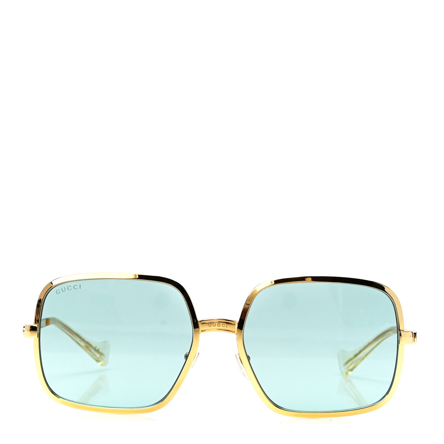 Gucci Metal Oversized Sunglasses GG1063S Gold 2 of 8