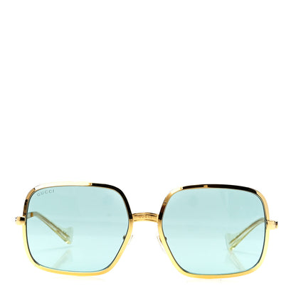 Gucci Metal Oversized Sunglasses GG1063S Gold 2 of 8