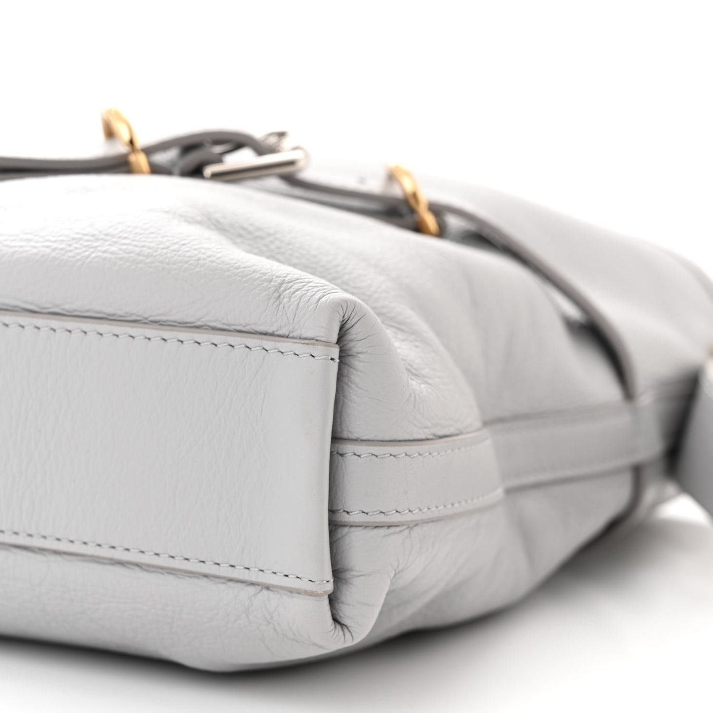 Calfskin Medium Voyou Bag Light Grey