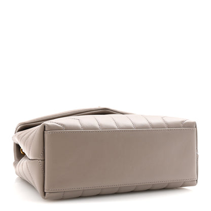 Saint Laurent Calfskin Y Quilted Monogram Small Loulou Chain Satchel Taupe 4 of 9