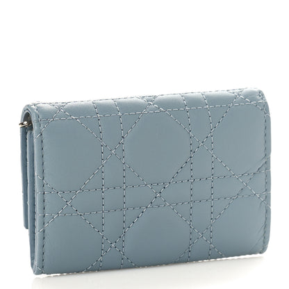 Christian Dior Lambskin Cannage Miss Dior Glycine Wallet Cloud Blue 3 of 8