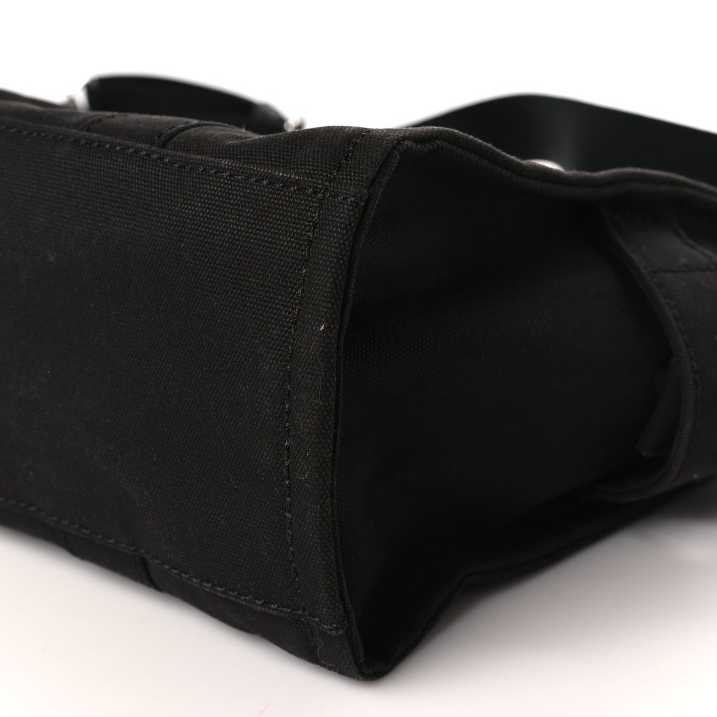 Cotton Canvas Medium The Traveler Tote Bag Black